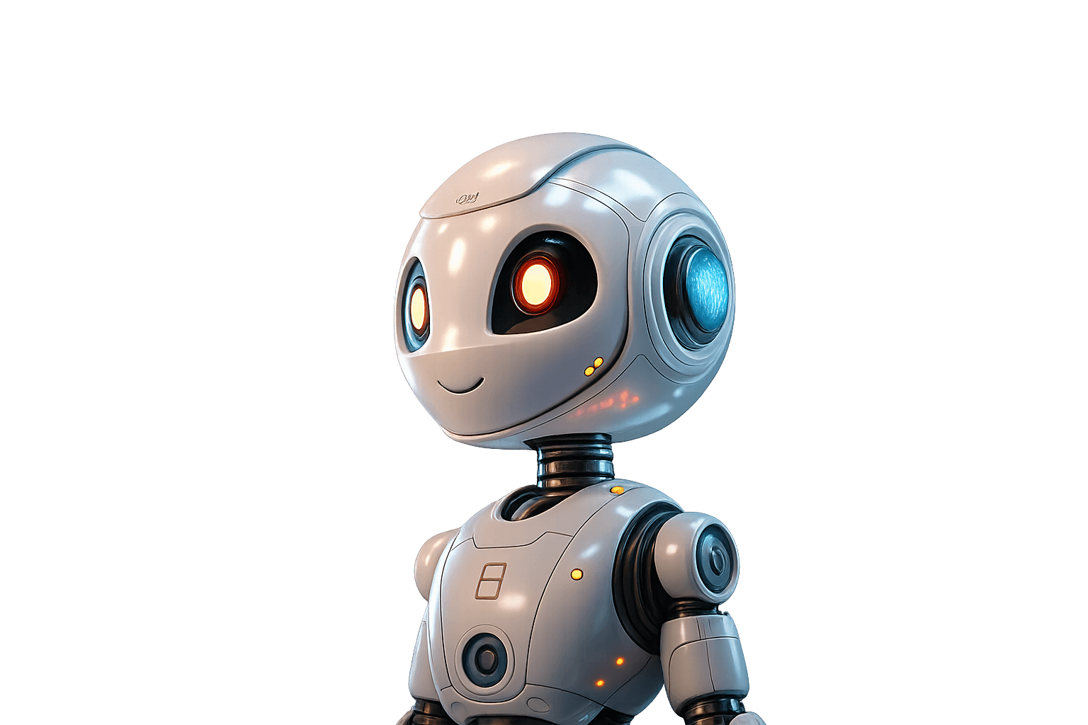 Animated 3D robot assistant
